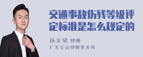 交通事故伤残等级评定标准是怎么规定的