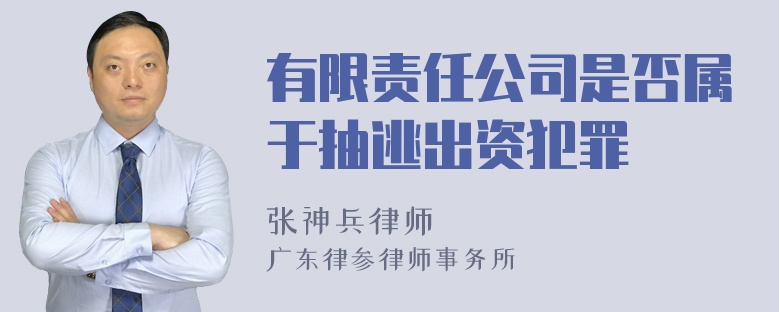 有限责任公司是否属于抽逃出资犯罪