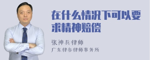 在什么情况下可以要求精神赔偿