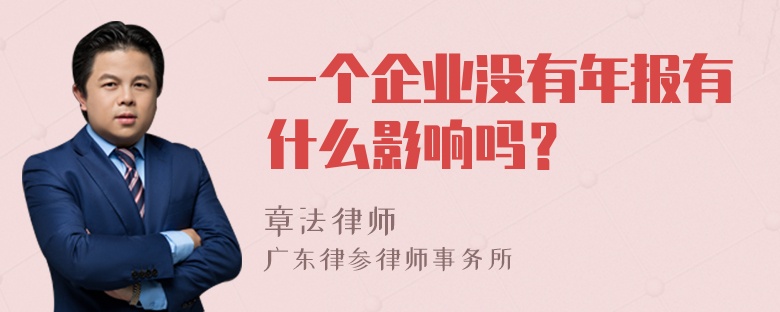 一个企业没有年报有什么影响吗？