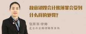 故意销毁会计账簿罪会受到什么样的处罚?