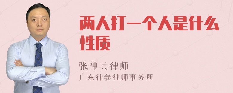 两人打一个人是什么性质