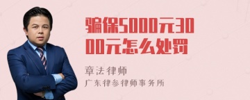 骗保5000元3000元怎么处罚