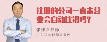 注册的公司一直未营业会自动注销吗？