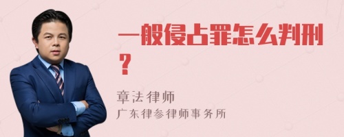 一般侵占罪怎么判刑？