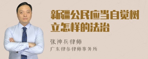 新疆公民应当自觉树立怎样的法治