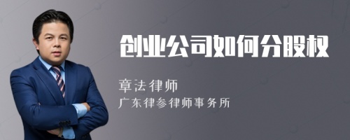 创业公司如何分股权