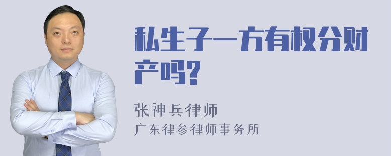 私生子一方有权分财产吗?