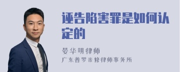 诬告陷害罪是如何认定的