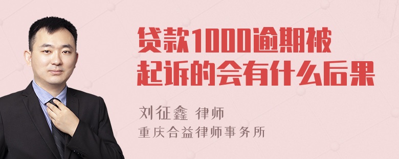 贷款1000逾期被起诉的会有什么后果