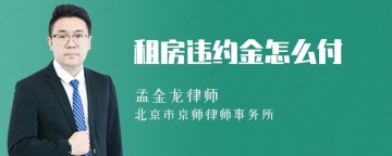 租房违约金怎么付