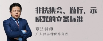 非法集会、游行、示威罪的立案标准