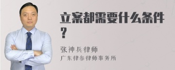 立案都需要什么条件？