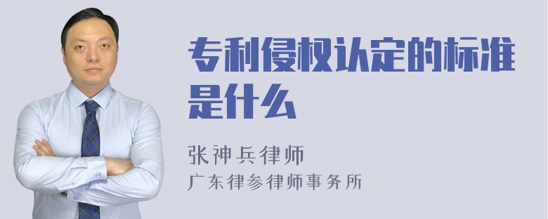 专利侵权认定的标准是什么