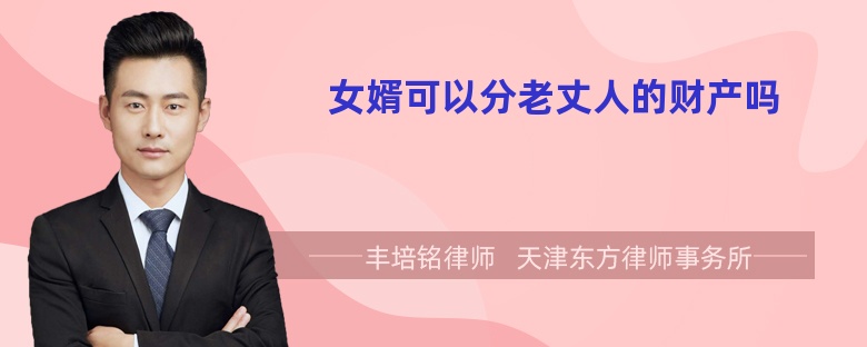 女婿可以分老丈人的财产吗