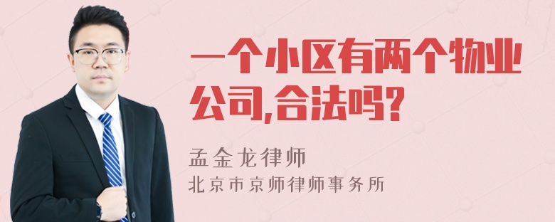 一个小区有两个物业公司,合法吗?