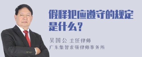 假释犯应遵守的规定是什么？