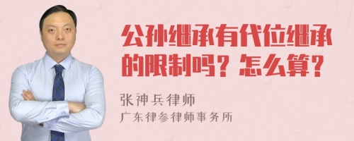 公孙继承有代位继承的限制吗？怎么算？