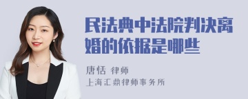 民法典中法院判决离婚的依据是哪些