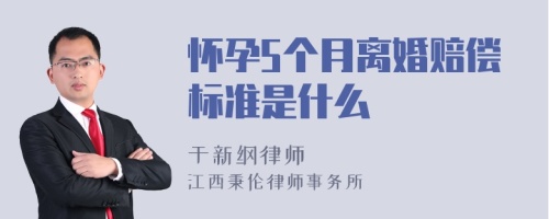 怀孕5个月离婚赔偿标准是什么