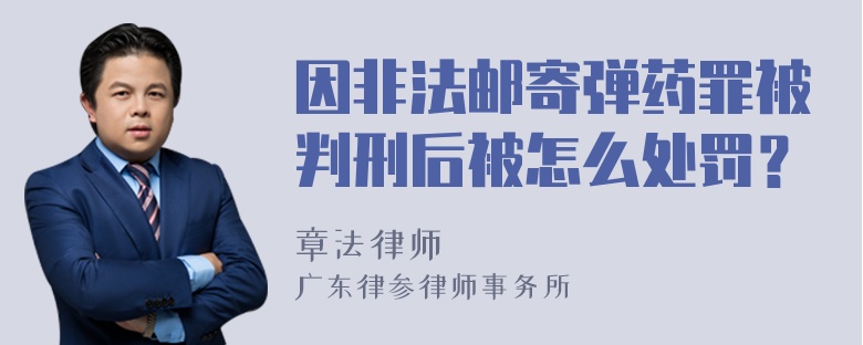 因非法邮寄弹药罪被判刑后被怎么处罚？