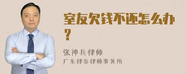 室友欠钱不还怎么办？