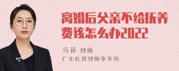 离婚后父亲不给抚养费该怎么办2022