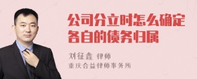 公司分立时怎么确定各自的债务归属