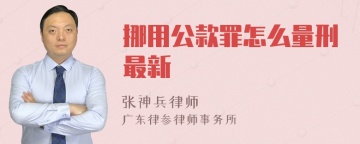 挪用公款罪怎么量刑最新