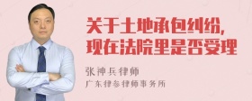 关于土地承包纠纷，现在法院里是否受理