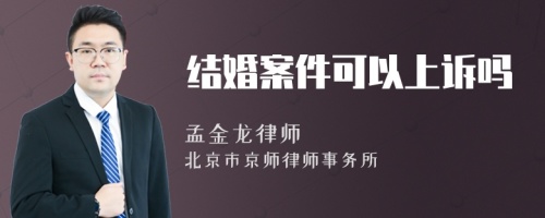 结婚案件可以上诉吗