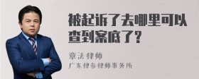 被起诉了去哪里可以查到案底了?