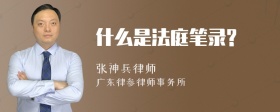 什么是法庭笔录?