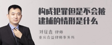 构成犯罪但是不会被逮捕的情形是什么