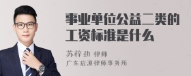 事业单位公益二类的工资标准是什么