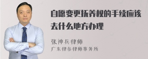 自愿变更抚养权的手续应该去什么地方办理