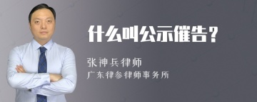 什么叫公示催告？