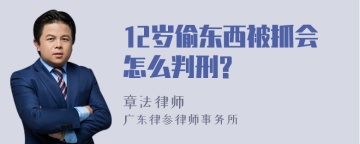 12岁偷东西被抓会怎么判刑?