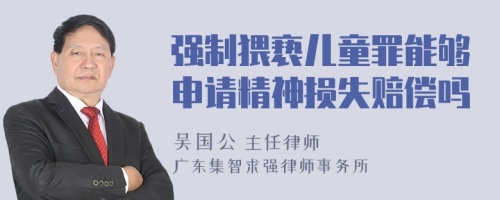 强制猥亵儿童罪能够申请精神损失赔偿吗