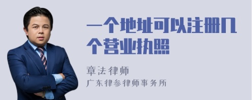 一个地址可以注册几个营业执照