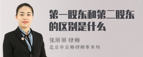 第一股东和第二股东的区别是什么