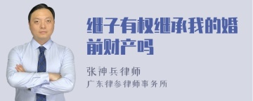 继子有权继承我的婚前财产吗