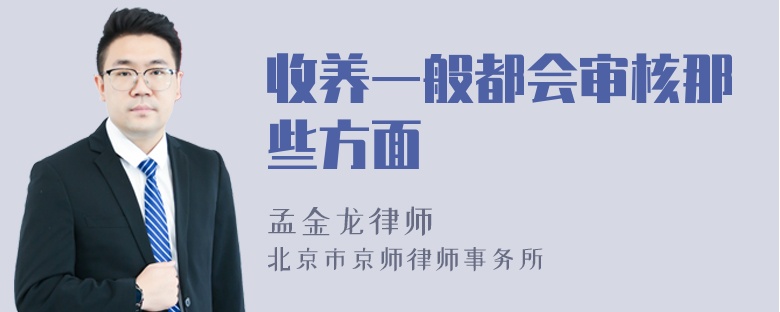 收养一般都会审核那些方面