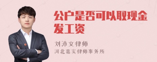 公户是否可以取现金发工资