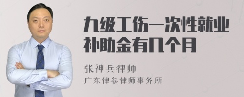 九级工伤一次性就业补助金有几个月