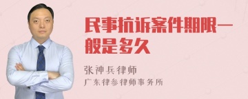 民事抗诉案件期限一般是多久