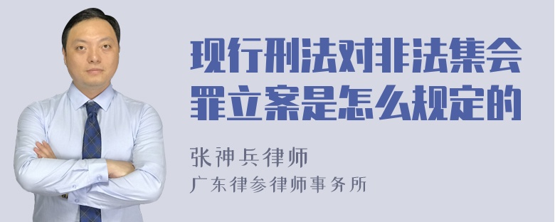 现行刑法对非法集会罪立案是怎么规定的