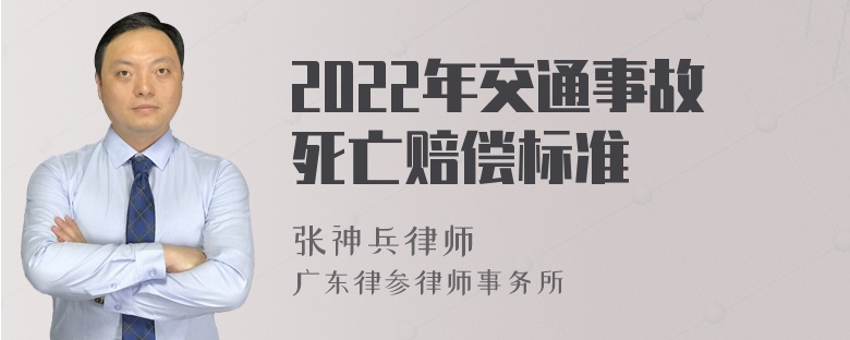 2022年交通事故死亡赔偿标准