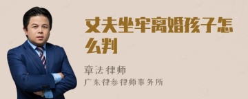 丈夫坐牢离婚孩子怎么判