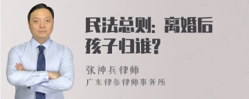 民法总则: 离婚后孩子归谁?